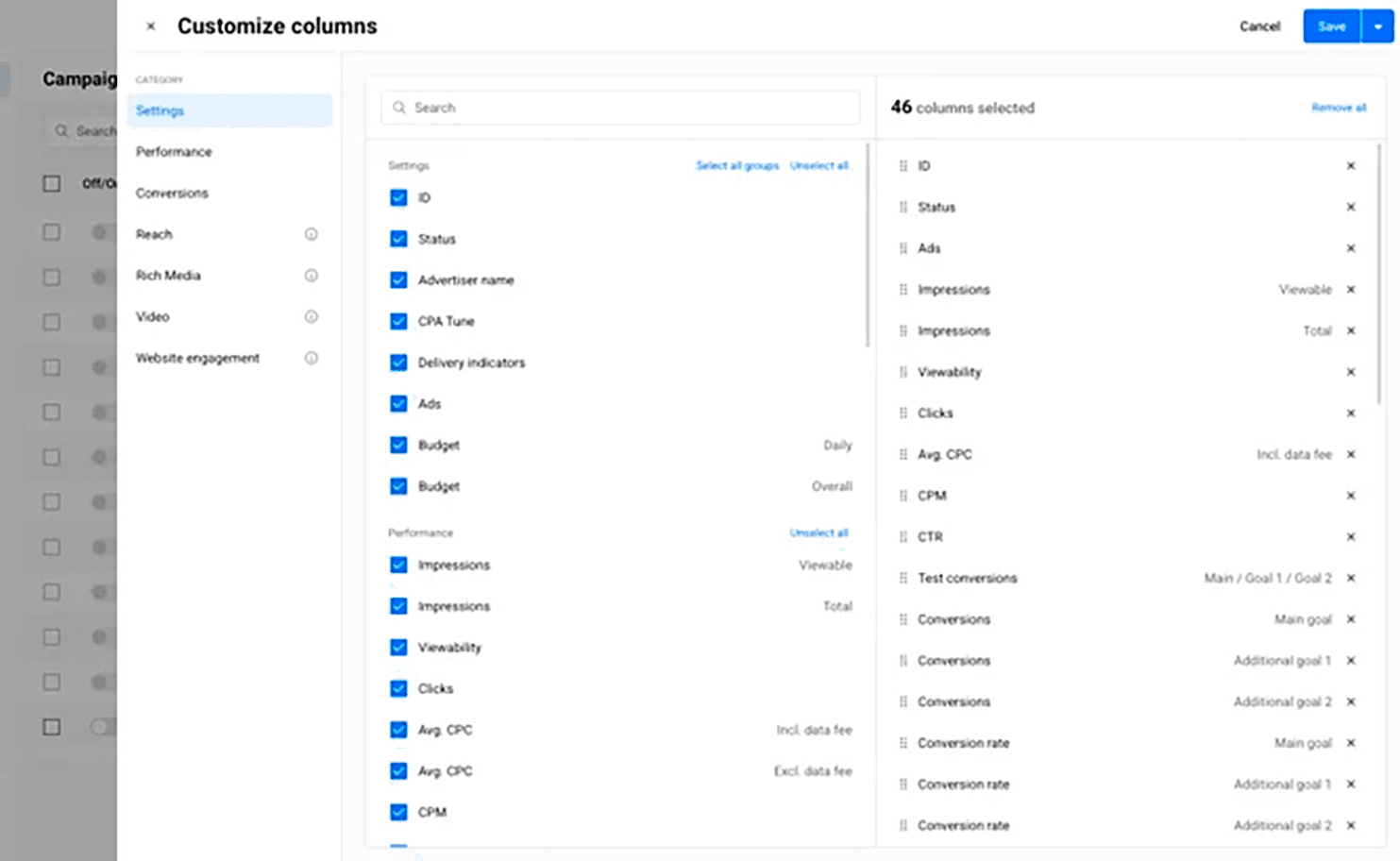 With categorical organization, you can now find, select and manage the data that matters most.
